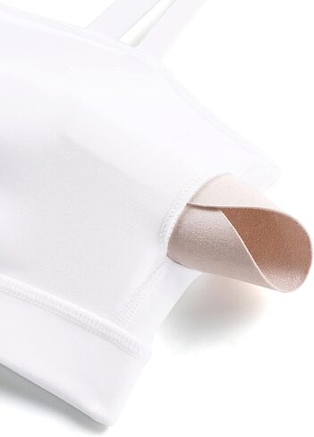 حمالة صدر رياضية للسيدات من CRZ YOGA Butterluxe قابلة للتعديل بحزام رفيع - حمالة صدر مبطنة لاسلكية برقبة مربعة للتمرين واليوجا in Kuwait