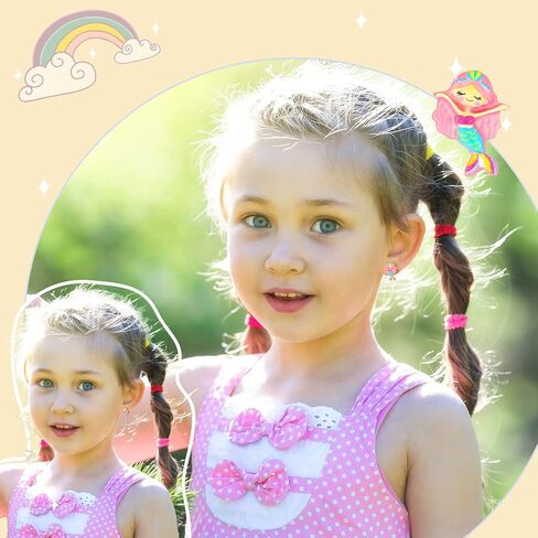 16 Pairs Clip on Earrings for Girls Stud Earrings Set Kid Earrings Kids Jewelry for Girls Party Favor Kids Princess Play in Saudi Arabia