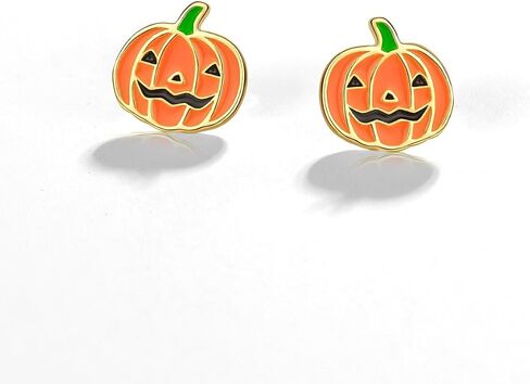 ORANGE FOREST Halloween الأقراط 925 الفضة الاسترليني اليقطين العنكبوت شبح أقراط هالوين حزب مجوهرات الوجه المبتسم اليقطين للنساء الفتيات في سن المراهقة in Kuwait