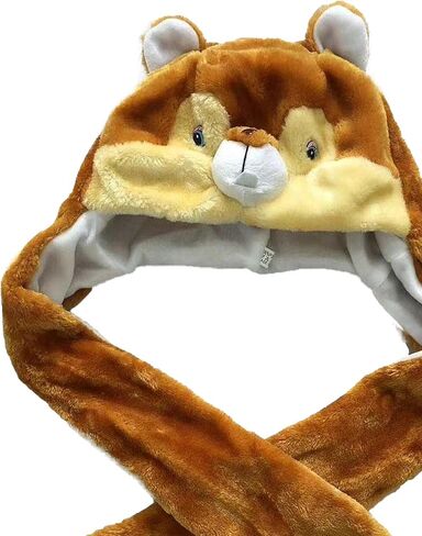 قبعة بغطاء رأس على شكل حيوانات من Sister Novelties للأطفال والكبار مقاس واحد، قبعة على شكل حيوانات مع قفازات in Kuwait