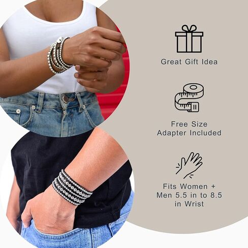 الفضة الزنك + الأسود - روح المعصم لوجان بوهو التفاف سوار in Kuwait