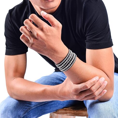 الفضة الزنك + الأسود - روح المعصم لوجان بوهو التفاف سوار in Kuwait