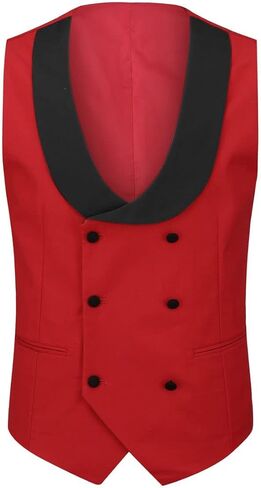 بدلة رجالي من Cloudstyle مكونة من 3 قطع بألوان متباينة، معطف أنيق بصدر واحد وسترة وسراويل in Kuwait