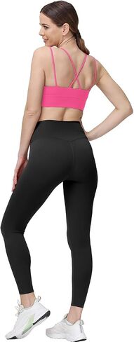 MotoRun Padded Strappy Sports Bras for Women Criss Cross Back Medium Support Workout Running Yoga Bra in Kuwait