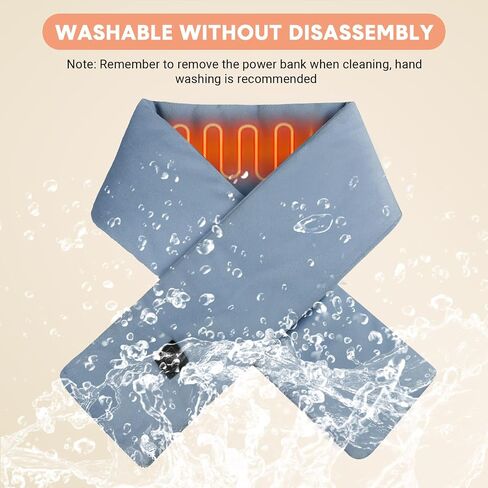 Mumufy 4 Pcs USB Heated Scarf Rechargeable Neck Heating Pad Neck Warmer Three Temp Setting (No Battery, No Power Bank) in Saudi Arabia