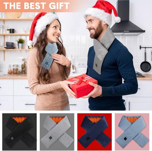 Mumufy 4 Pcs USB Heated Scarf Rechargeable Neck Heating Pad Neck Warmer Three Temp Setting (No Battery, No Power Bank) in Saudi Arabia