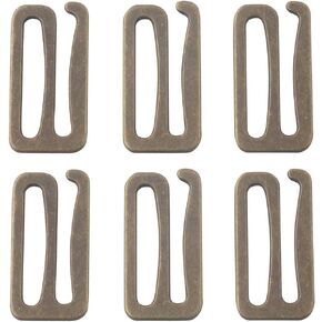 ALLinONE Metal Replacement Bra Strap Slide Hook Swimsuit Bra Hooks (Antique Bronze 1 inch)