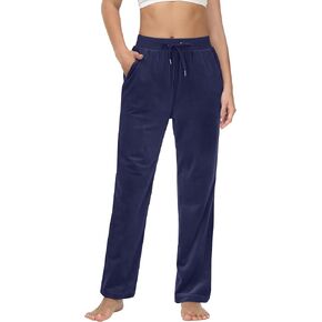 MAGCOMSEN Women's Fleece Pants Track Athletic Running Yoga Velour Pants Jogger Comfy Pajama Lounge Sweatpants in Saudi Arabia
