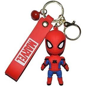 YXuan Iron ManAvengers Logo Pewter Key Ring، سلاسل مفاتيح للأطفال للرجال - سلسلة مفاتيح حبل مع حلقات معدنية من سبيكة قابلة للفصل