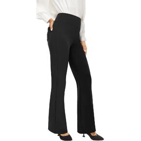 AFITNE Women's Yoga Dress Pants, High Waist Bootcut Work Pants Tummy Control 4 Way Stretch Workout Casual Pants