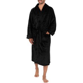 IZOD mens Comfort-soft Fleece Robe - Twill Stripe