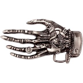 Skull Belt Buckle for Men, Punk Skeleton Hand Belt Buckle, Gothic Viking Skull Hand Belt Buckle, Western Cowboy Belt Buckle, Best Man Belt Buckle, Silver Wedding Belt Buckle Gifts in Kuwait