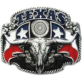 إبزيم حزام حزام جمجمة طويل القرن من تكساس برايد in Kuwait