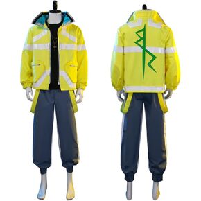 SHIKI Unisex Edgerunner David Martinez Cosplay Costume Men Fashion Anime Cyberpunk Jacket Motorcycle Coat Halloween Outfit