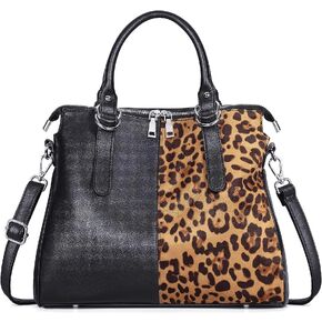 IBFUN Handbags for Women PU Leather Satchel Purse Ladies Shoulder Bags Top Handle Tote Black in Kuwait