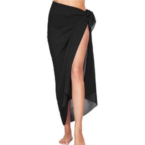 Kingfancy Women's Beach Swimsuit Cover Ups Bikini Wrap Chiffon Sarong Summer Shawl Pareo Skirt for Swimwear