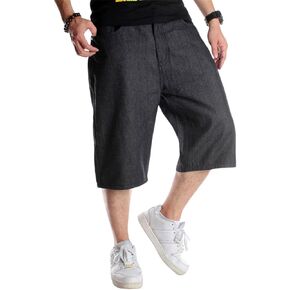 LUOBANIU Men's Denim Shorts Casual Baggy Jean Shorts Classic Loose Fit Summer Vintage 90S Skateboard Jogging Dance Shorts