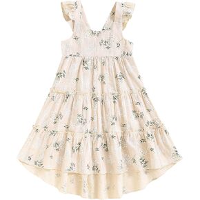Hipea Toddler Baby Girls' Dresses Outfits Sleeveless Backless Colour Block Dress Kids Casual Beach Dresses