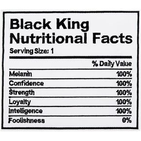 Cute-Patch Juneteenth Black King Nutritional Facts Embroidered Iron on Patch BLM Black Lives Matter in Saudi Arabia