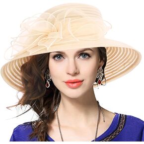 Kentucky Church Derby Dress Cloche Hat Sweet Cute Floral Bucket Hats
