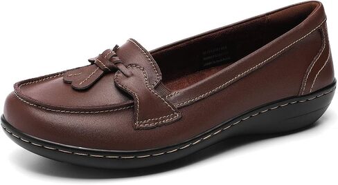 Artisure Women's Classic Comfort Leather Loafers Casual Slip-Ons Stylish Tassel Dress Shoes Cute Work Office Flats Everyday Walking Shoes in Saudi Arabia