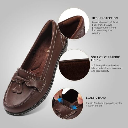 Artisure Women's Classic Comfort Leather Loafers Casual Slip-Ons Stylish Tassel Dress Shoes Cute Work Office Flats Everyday Walking Shoes in Saudi Arabia