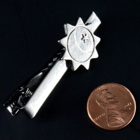 مشبك ربطة عنق الشمس والقمر والنجوم / 3 درجات من المجد - أنماط مورمون/LDS الحديثة للرجال - مثالية لتبدو حادة في جناحك! in Kuwait