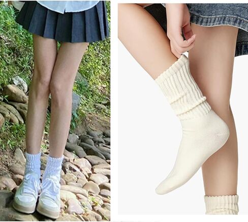 جوارب JUCHYDii Slouch للرجال والنساء، جوارب قطنية أنيقة ومبتكرة in Kuwait