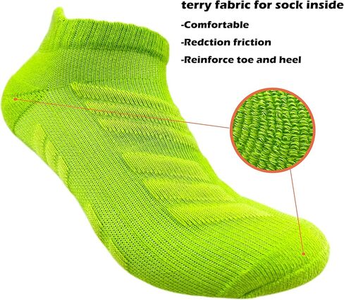 Hycome 5Pairs Men Women Sport Running Ankle Socks with Cushion Low Cut Athletic Sport Socks in Saudi Arabia