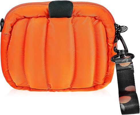 فاليسلود شنطة كتف بتصميم يقطين لامعة من البولي يوريثين مناسبة للهالوين، شنطة كروس مبتكرة مناسبة كهدية للعطلات والحفلات والحلوى، لون برتقالي in Kuwait