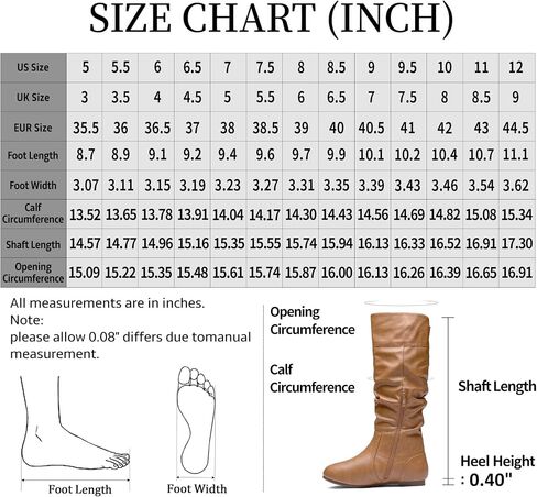 Women's 9601 Knee High Boots Tall Slouch Boots with Inside Zipper in Saudi Arabia