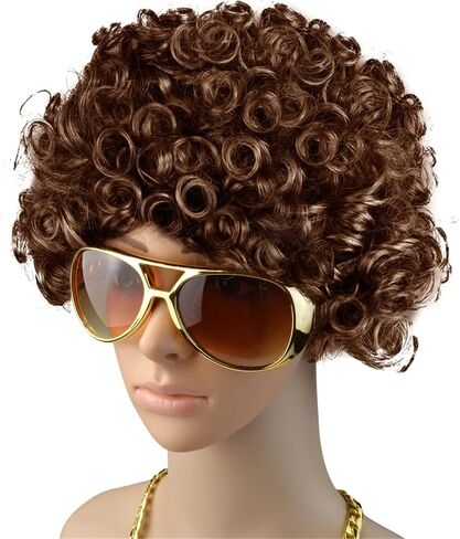 tiggell 6pcs Disco Sunglasses 50s 60s Rock Star Cool Golden Costume Glasses for Halloween Cosplay Dress Up Christmas Birthday Party in Saudi Arabia