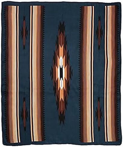 Wyoming Traders Aztec Cowboy Wild Rag 100% وشاح حريري باندانا متعدد الألوان 34.5 بوصة in Kuwait