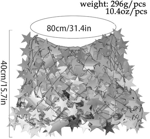 Aksod مثير الترتر انظر من خلال اللباس لامع ستار الجوف خارج تنورة الشاطئ بيكيني التستر الأزياء لذيذ ملابس السباحة سلسلة الجسم مجوهرات للنساء والفتيات (تنورة فضية) in Kuwait