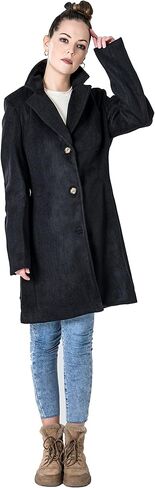 معطف GETUBACK النسائي الكلاسيكي المصنوع من مزيج الصوف الكشمير ومعطف البازلاء in Kuwait