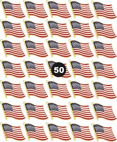 American Flag Lapel Pins – USA Metal Enamel Flag Pins United States US Waving Robust Crystal surfacing Badge brooch for patriotic display in Saudi Arabia