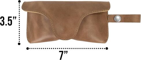 Hide & Drink, Eyeglasses Case with Wrist Strap Handmade from Full Grain Leather in Saudi Arabia