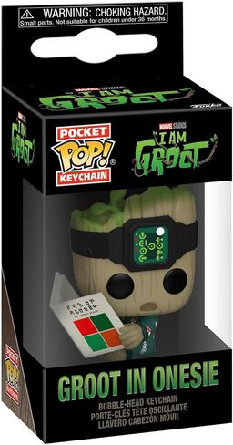 Funko Pop! Keychain: Marvel - I Am Groot, Groot in Onesie with Book in Saudi Arabia