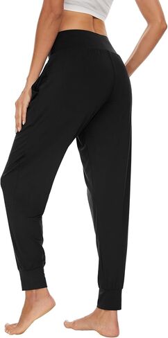 WiWi المرأة الخيزران فسكوزي ركض بيجامة عادية السراويل فضفاضة اليوغا قيعان مريح صالة Sweatpants مع جيوب S-XXL in Kuwait