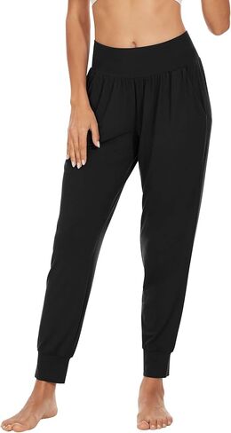 WiWi المرأة الخيزران فسكوزي ركض بيجامة عادية السراويل فضفاضة اليوغا قيعان مريح صالة Sweatpants مع جيوب S-XXL in Kuwait