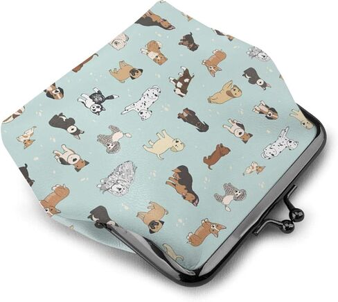 محفظة نقود معدنية للنساء من بيست فيري تيل زجاج، حقيبة تغيير صغيرة مع مشبك إغلاق بقفل قبلة للفتاة in Kuwait