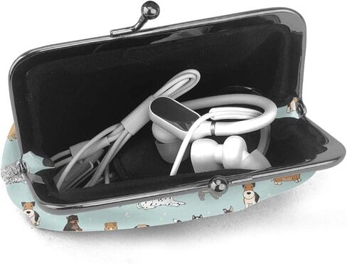 محفظة نقود معدنية للنساء من بيست فيري تيل زجاج، حقيبة تغيير صغيرة مع مشبك إغلاق بقفل قبلة للفتاة in Kuwait