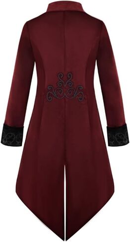سترة Crubelon الرجالية Steampunk Vintage Tailcoat القوطية الفيكتورية معطف الفستان الموحد زي الهالوين in Kuwait