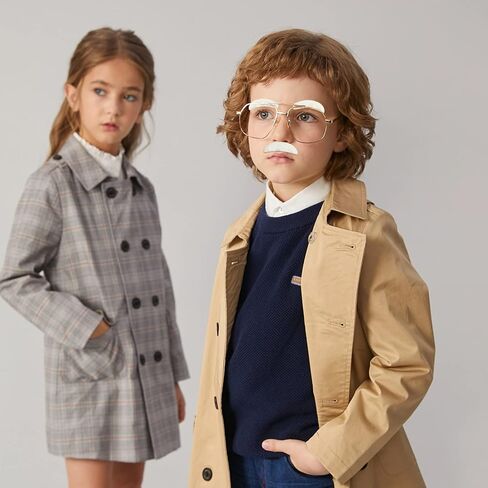 Old Man Costume Old Man Stick-on Mustache and Eyebrows Set, Fake Mustache Costume Bushy Grey White Eyebrows and Moustache Kit in Kuwait