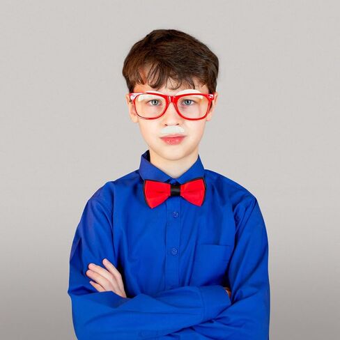 Old Man Costume Old Man Stick-on Mustache and Eyebrows Set, Fake Mustache Costume Bushy Grey White Eyebrows and Moustache Kit in Kuwait