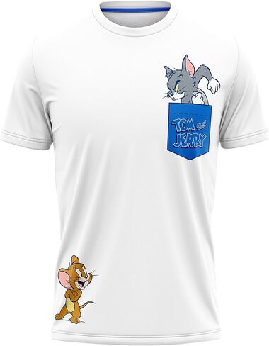 طقم صالة توم وجيري للرجال مكون من 3 قطع في صندوق هدايا يتضمن تي شيرت وسروال مريح وجوارب بمقاسات S-m-l-xl in Kuwait