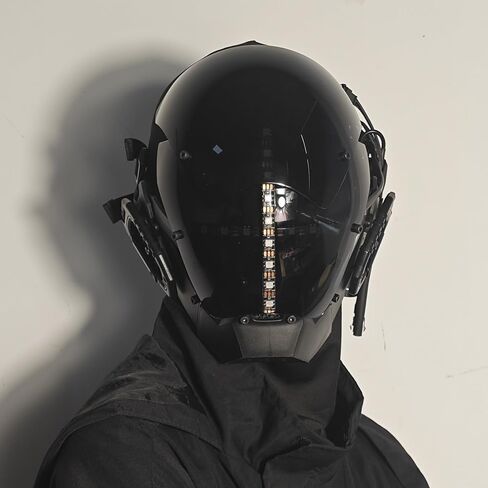 قناع KYEDAY Punk Cosplay للرجال، قناع إضاءة LED متعدد الألوان مناسب للهالوين وإكسسوارات الحفلات الموسيقية والمهرجانات in Kuwait