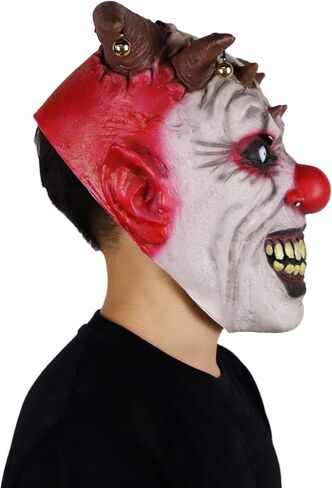 قناع مهرج Jingle Jangle من MOLEZU زي تنكري للهالوين مع قناع مهرج مرعب ومهرج مخيف من اللاتكس للوجه in Kuwait
