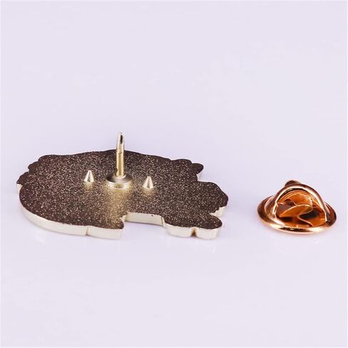 بروش على شكل ذئب اسود لطيف، شارة معدنية مثيرة للاهتمام لشنط الظهر والجاكيت والقبعات والحقائب، اكسسوارات للنساء والفتيات والاطفال، مصنوعة من خليط معدني من الستيل بدون احجار كريمة, سبيكة صلب, بدون أحجار in Kuwait