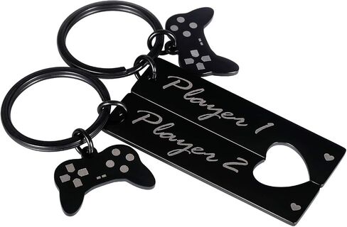 Sophauteem Player 1 Player 2 هدايا سلسلة مفاتيح متطابقة للزوجين لصديقك وصديقتك in Saudi Arabia